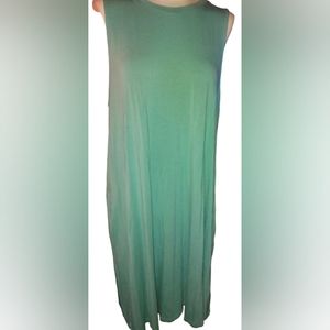 Time and Tru Green Sleeveless Maxi Dress